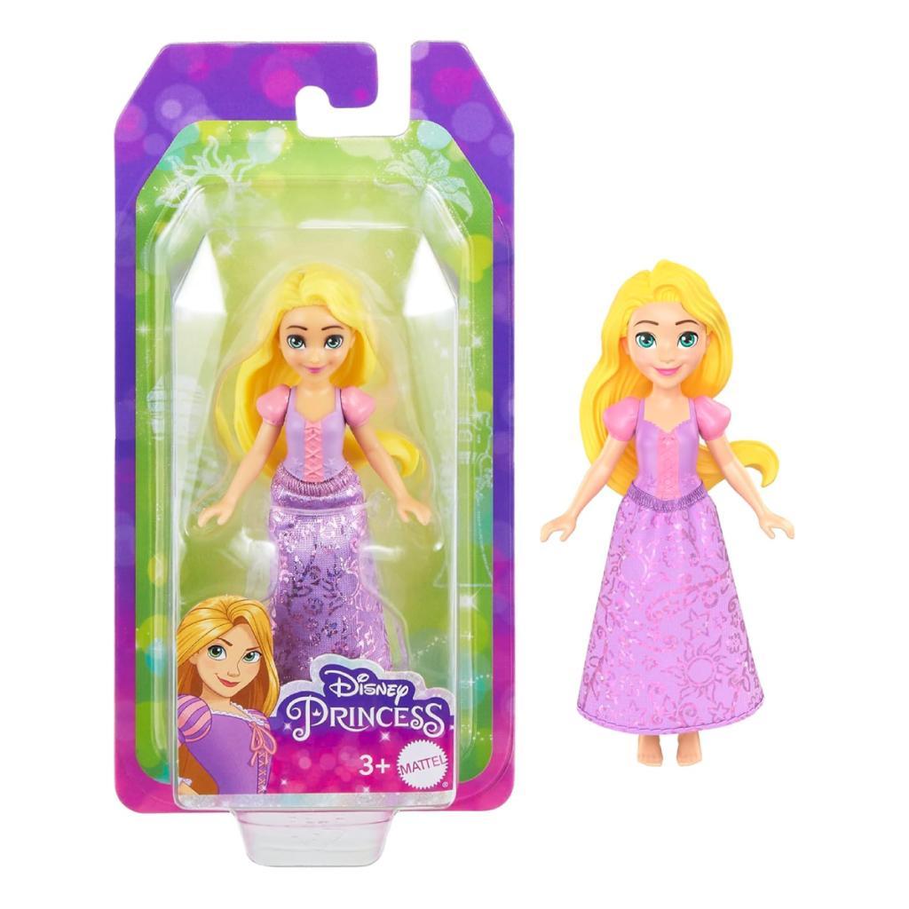 Miniatura Boneca Rapunzel 9cm Disney Princesas Brinquedo Infantil Criativo Colecionável Mattel