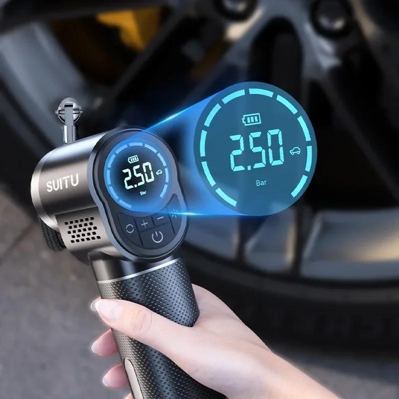 EAFC 12V 150PSI Mini Compressor De Ar Para Carro Portátil Inflador De Pneus De Inteligente Digital Inflável