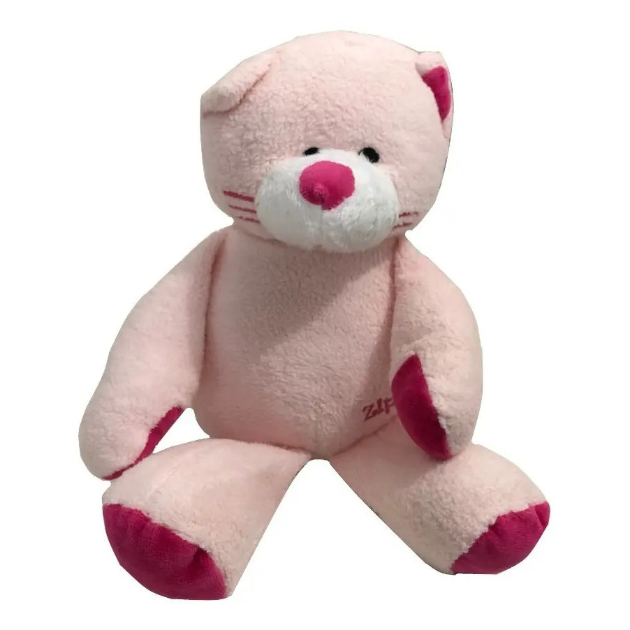Bicho de Pelúcia Bebê Gato Kaka Rosa Zip Toys Meninas