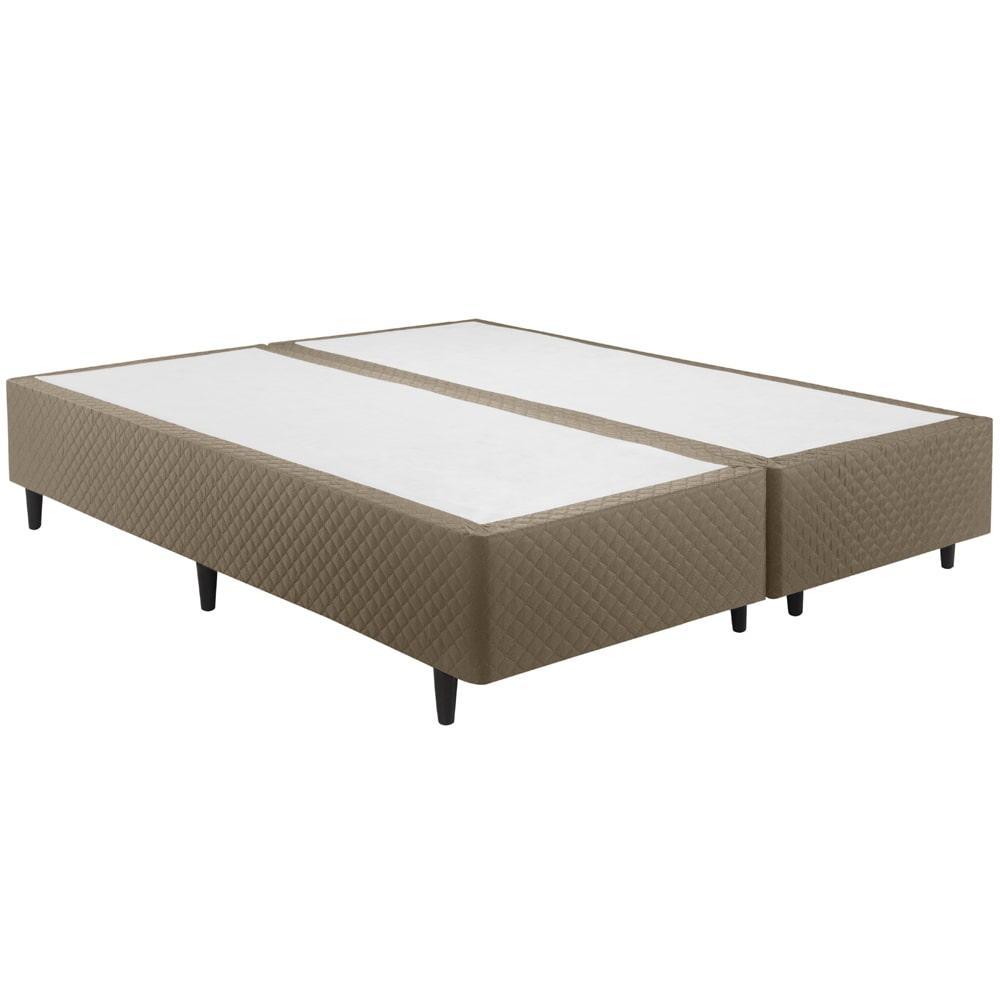Box King Herval Idea, Suede Bege, 39x193x203 cm
