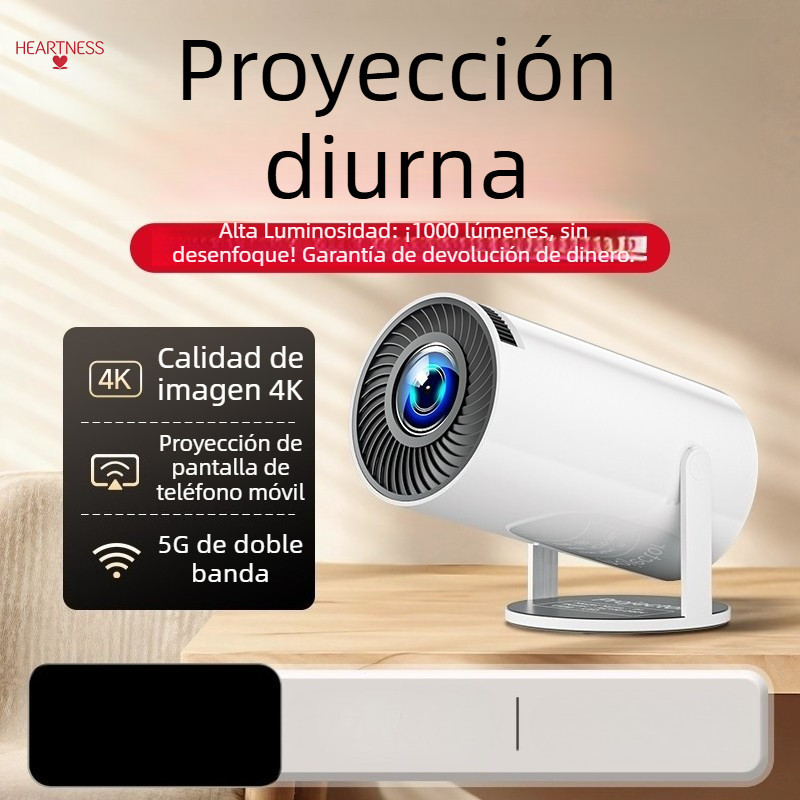 HY300 Projetor Doméstico Mini Portátil HD Projetor Suporte Sem Fio Mesma Tela Grande