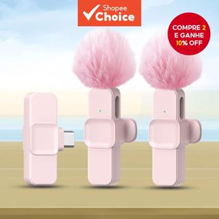 Microfone De Lapela Sem Fio Com Pára-Brisa Para Smartphone PC Jogo De Gravação De Áudio E Vídeo Vlog em Oferta na Shopee