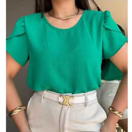 Blusa Femenina DUNA TULIPA Megan Manga Princesa casual para igresia