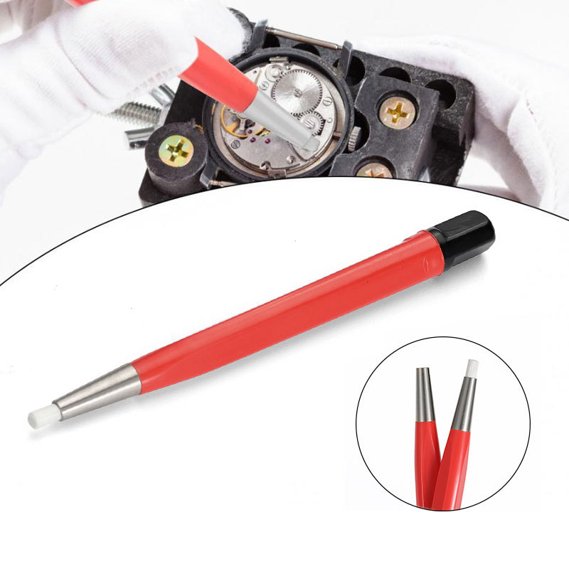 1 Pçs Relógio De Limpeza Escova De Fibra Pulso Movimento Limpador Caneta Dial Ferramenta Vara Remoção Ferrugem Relojoeir