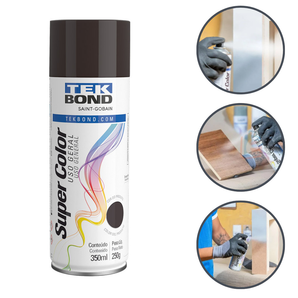 Tinta Spray Aerossol Grafite Uso Geral 350ml 250g Tekbond em Oferta na Shopee