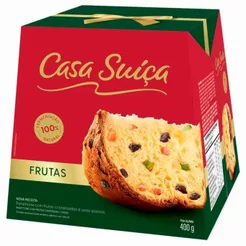 Panettone Frutas Cristalizadas 400g - Casa Suíça