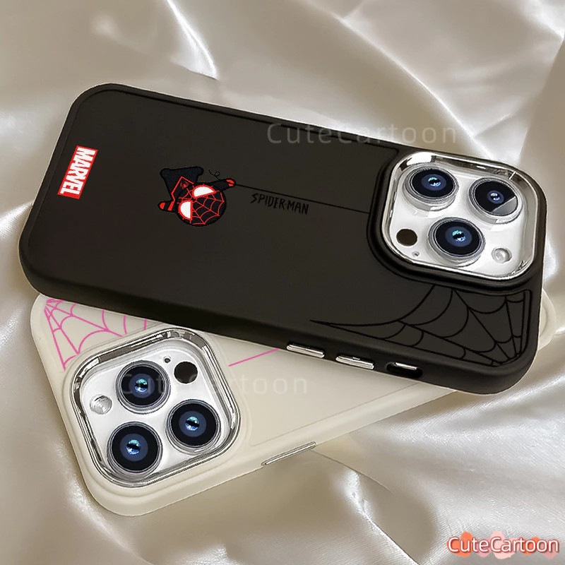 Capinha Capa de Anti queda Moldura de metal para Homem-Aranha IPHONE XR XS MAX 11 12 13 14 15 16 PRO MAX 16 PLUS