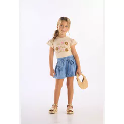 Blusa Manga Curta Infantil Algodão Up Baby