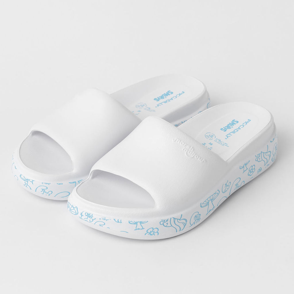 Detalhes do Tamanco Marshmallow Smurfs Branco