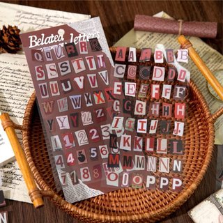 2 Folhas De Adesivos Vintage Para Scrapbook , Graffiti , Letras Fofas , Números , Decalques Autoadesivos , Suprimentos S