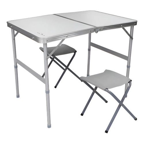 Mesa Dobrável Tipo Maleta Com 2 Banquetas