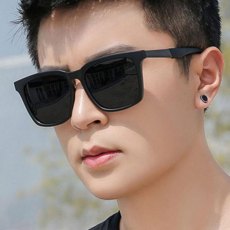 Óculos de sol polarizados da moda, para homem e mulher, com armação quadrada, lentes antirreflexo – *---***-*****-****