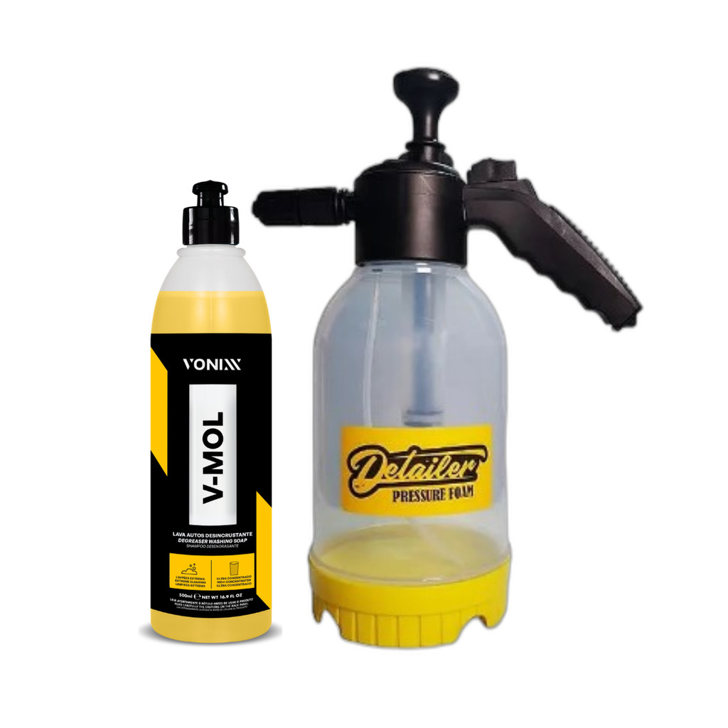 V-mol shampoo desengraxante pré-lavagem automotiva + Snow Foam Manual Detailer