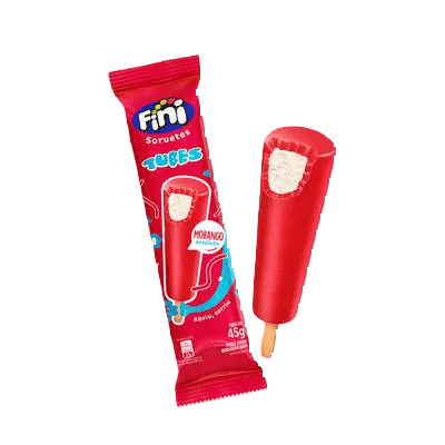Picolé Morango Azedinho Fini Tubes 45g