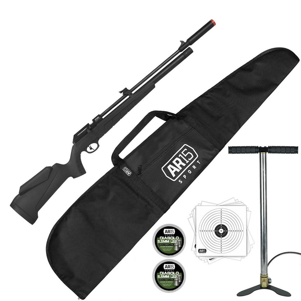 Carabina de Pressao 5.5mm PR900 G3 PCP Preta + Bomba Manual