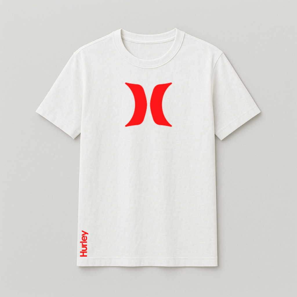 Camiseta Hur Vermelho H ley Algodão Streetwear Skate Surf Adulto e Infantil Unissex em Oferta na Shopee