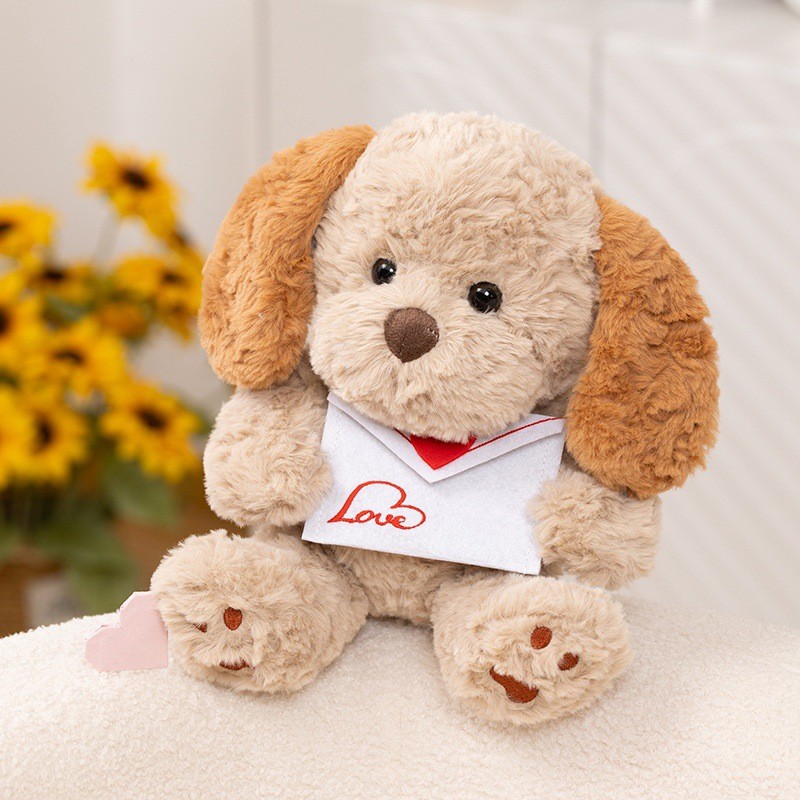 Bonito Amor Coração Urso De Pelúcia Brinquedo Envelope Filhote De Cachorro Boneca Romântico Dia Dos Namorados Qixi Festi