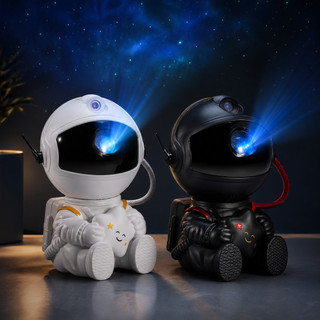 Mini Projetor Astronauta Galáxia Luz Noturna Estrela LED Decoração Quarto Infantil USB Ro…