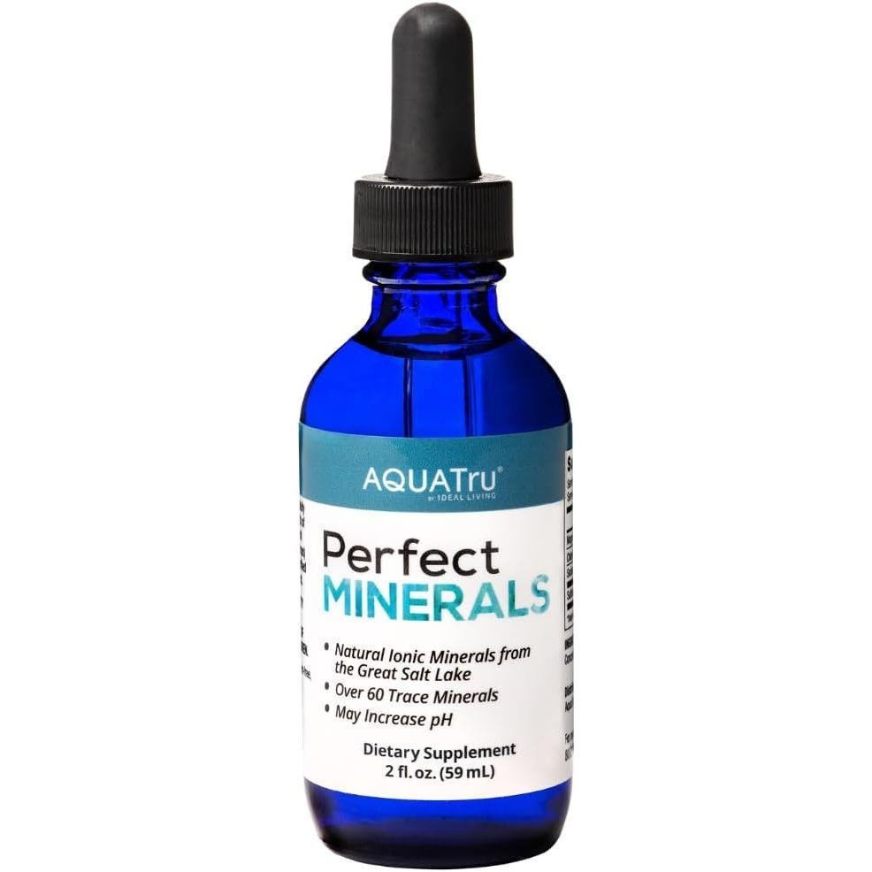 AquaTru Perfect Minerals——Água Mineral——Rica em 72 Minerais Traço, Incluindo Magnésio, Zinco e Cálcio——Garrafa de Água M