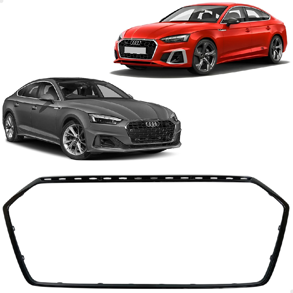 Friso Moldura Grade Superior Black Piano Audi A5 2020 2021 2022 2023 2024 2025 8W6853651BJ