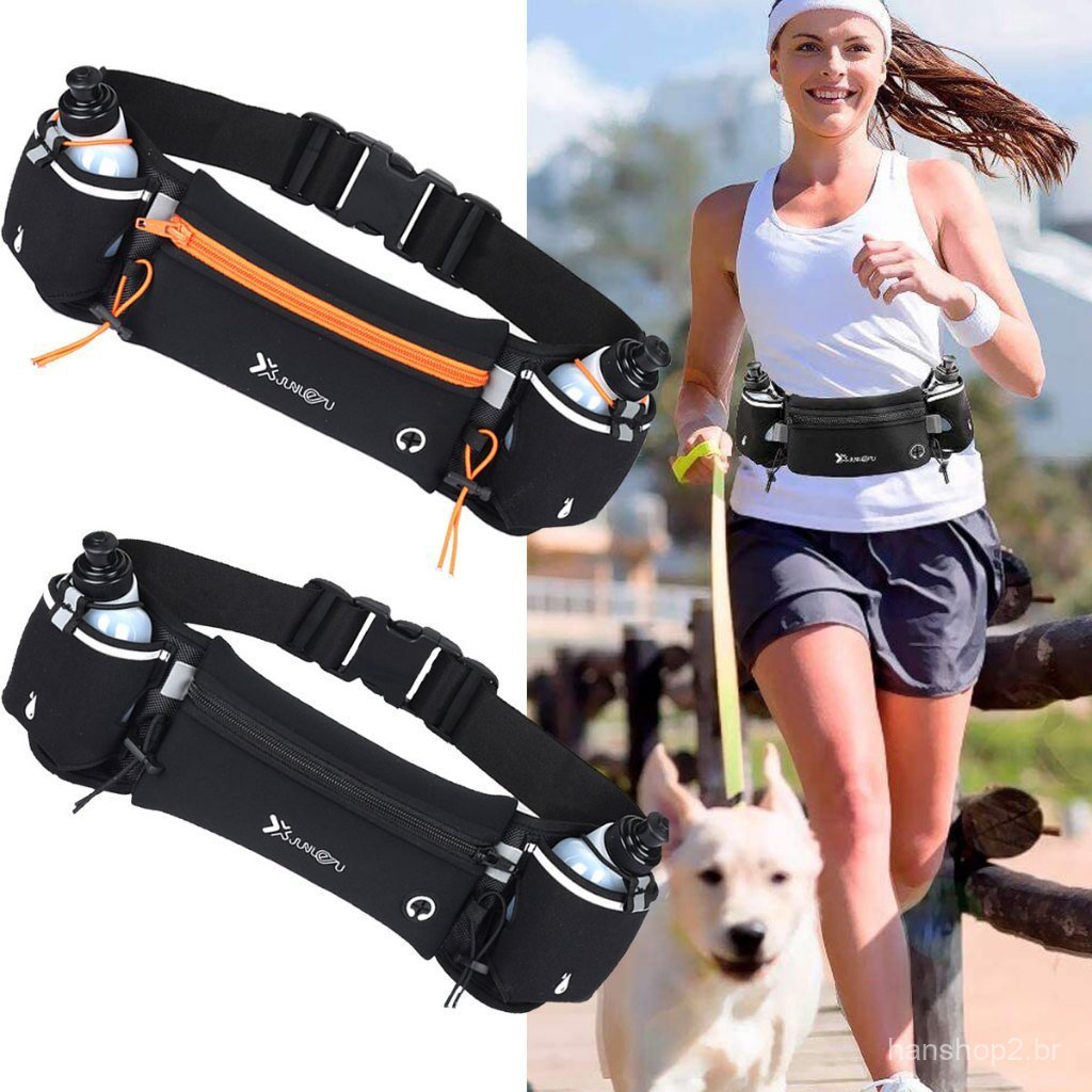 Bolsa De Corrida De Cintura Ajustável Pacote De Fanny Esportivo Com Garrafa De Água Mulher Cinto Para Homem Hidratação