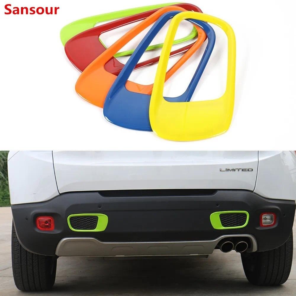 ABS Exterior Do Carro Traseiro Cauda Pára-Choques Gancho De Reboque Decoração Capa Adesivos Para Jeep Renegade 2015-2018