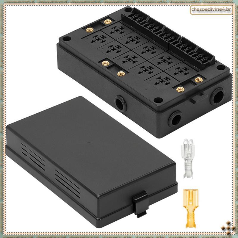 [Ykr] Terminais De Fusível 12V Para Carro , Caminhão-Suporte De Relé Estilo 10 Slots , ATC/ATO De 15