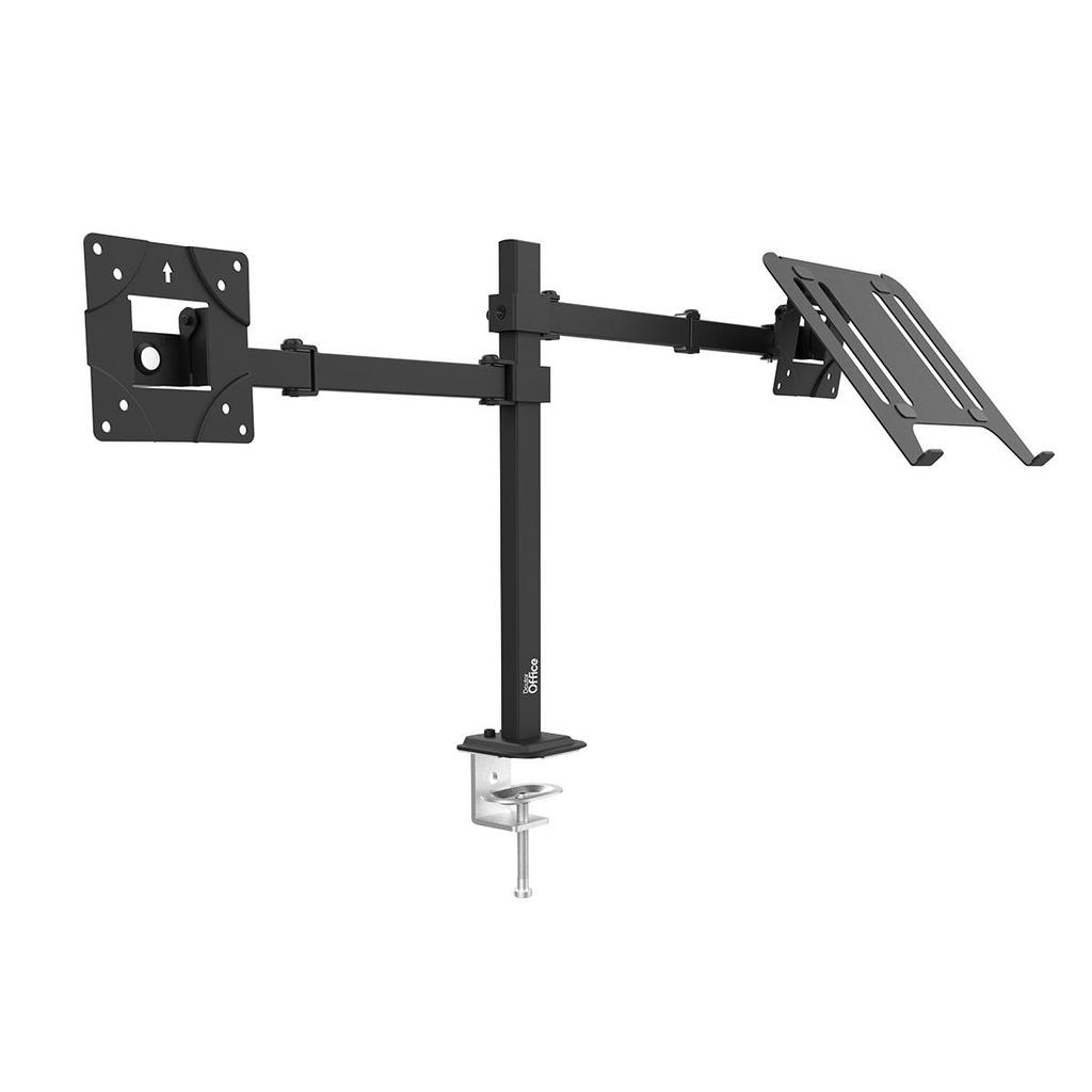 Suporte de Mesa Dr. Office Titan D25, Ergonômico, Para Monitor de Até 32 Pol E Notebook