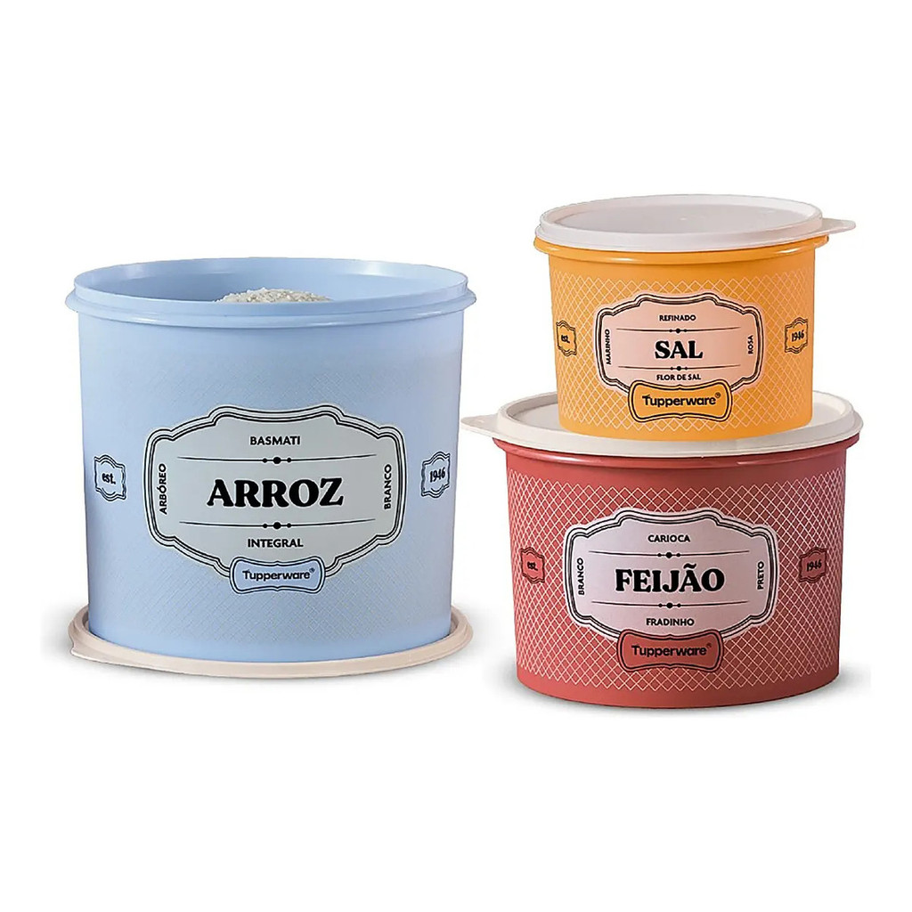 Caixa De Mantimento Essences Conjunto 3pçs Tupperware®