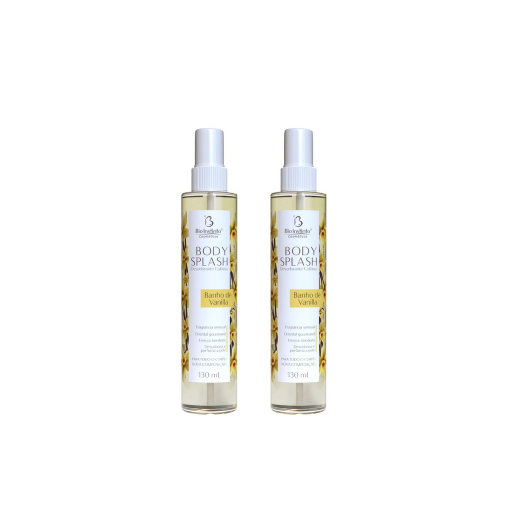 Kit 2 Body Splash 130ml Baunilha Bio Instinto