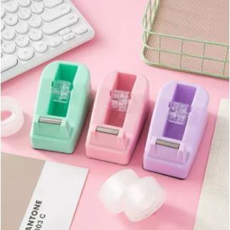 Kit Suporte Fita Adesiva + 1 Fita Durex Adesiva Pequena De Mesa