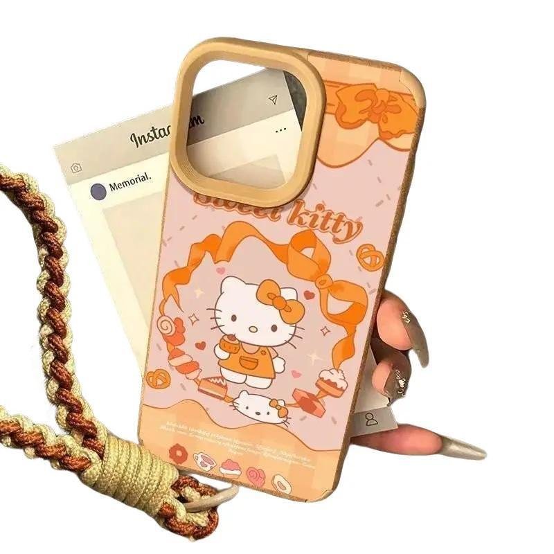 Capa Protetora, Design de Concha de Pelúcia, Design Hello Kitty, Compatível com iPhone 15 13 16 17 14 12 11 Pro Max 14PR