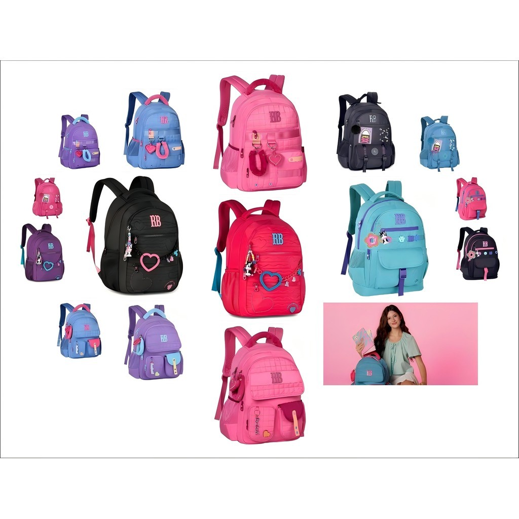 Mochila Escolar Menina Rebecca bonbon Costa Menina Juvenil 2026 Original  Clio em Oferta na Shopee