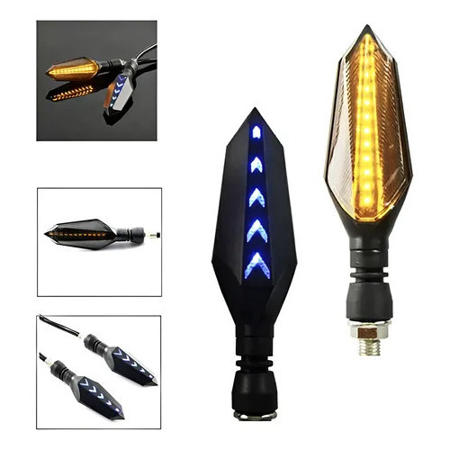 Par Setas Em Led 60v/12v Peças Scooter Eletrica Citycoco - Preto - 12v