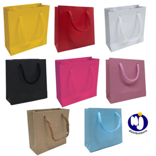 Sacola De Papel 15x15x6cm 10unid Diversas Cores Presente Bolsa Festa em Oferta na Shopee