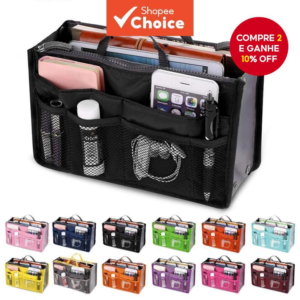 Organizador De Bolsa De Nylon – Inserção Viagem Feminina Forro Cosmético Grande Para Bolsas E Sacolas ​