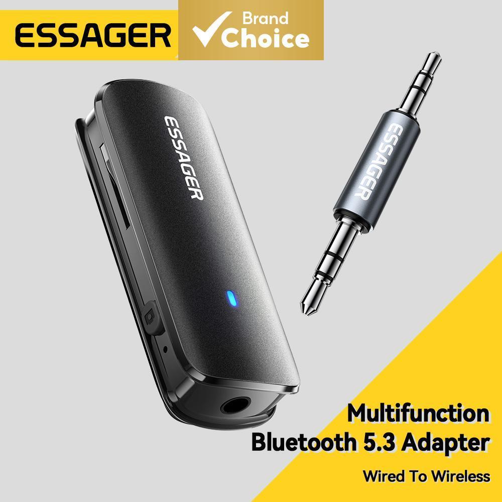 Essager Adaptador Bluetooth Multifuncional 5.3 Tipo-C Cabo de Áudio 3.5mm Slot p