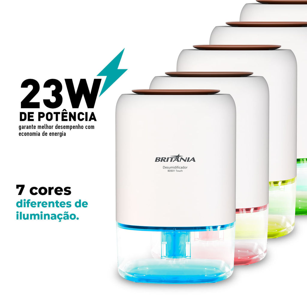 Detalhes do Desumidificador Britânia 900ml Antimofo Bivolt BDE01