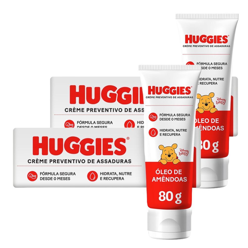 Kit 2 Creme Preventivo de Assaduras Huggies Pele Protegida 80g em Oferta na Shopee
