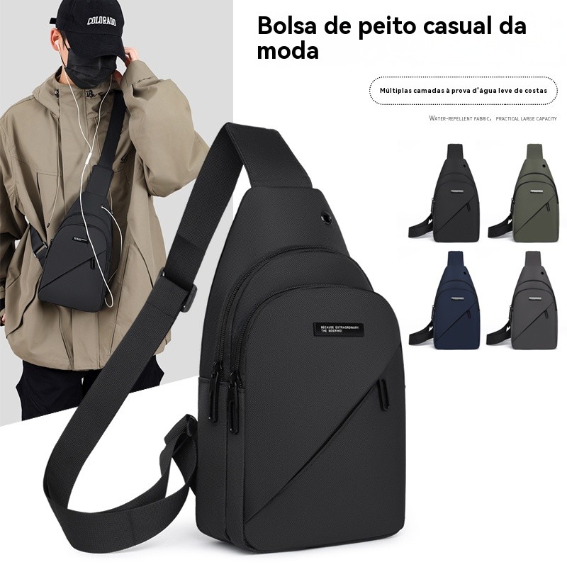 Bolsa Transversal Masculina com Múltiplas Formas de Uso，Pochetes e Chest Bags 3203 MM.Loja MM em Oferta na Shopee