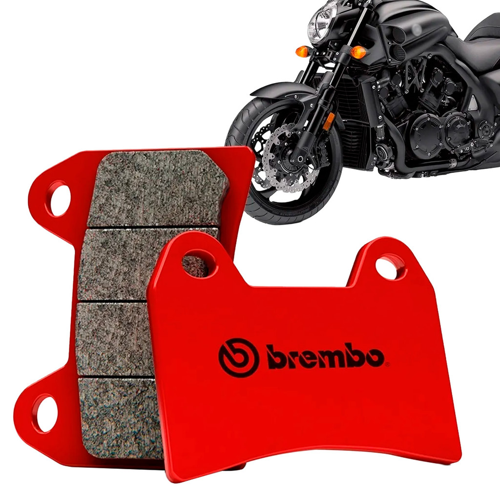 Pastilha Freio Dianteira Yamaha V MAX 1700 2009 Sinterizada Vermelha