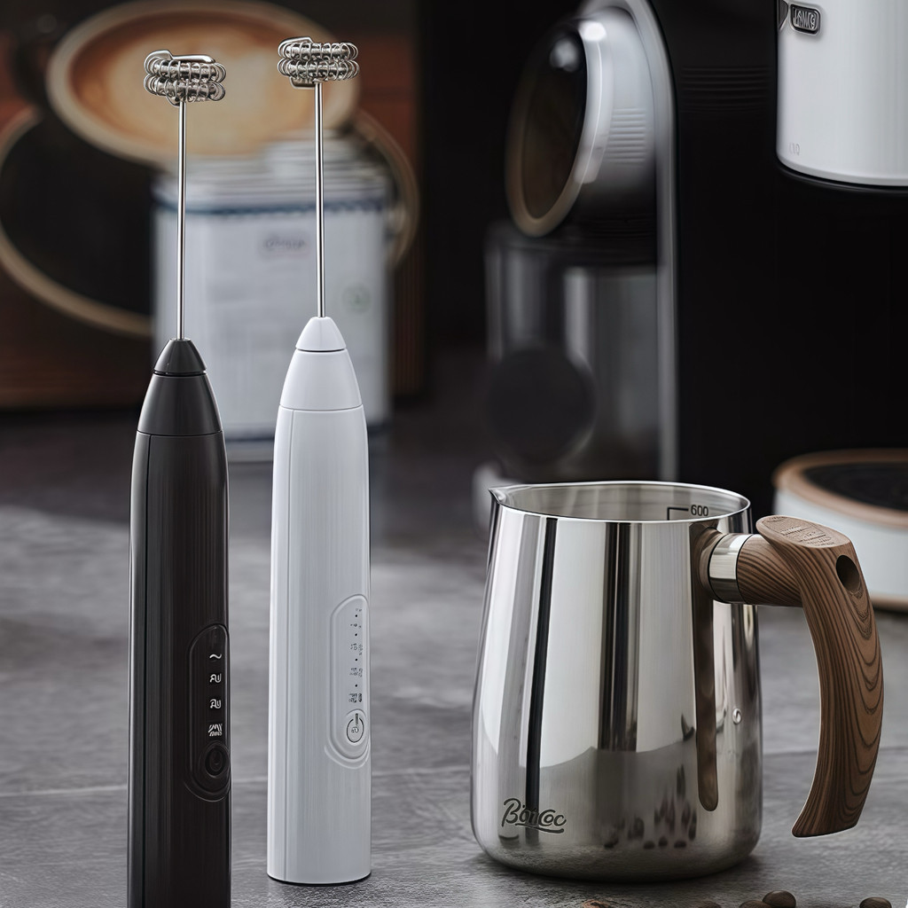 Misturador Mixer Leite, Bebidas E Ovos Portátil Elétrico 2 refil (Lj Smile)