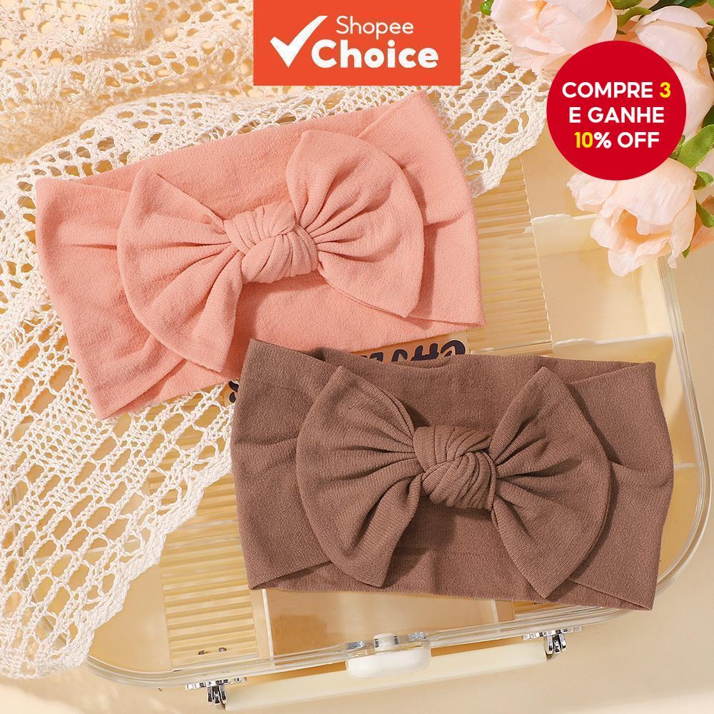Conjunto de 6 faixas de cabelo coloridas e macias, laços de turbante respirável, feitas à mão para bebês e meninas.