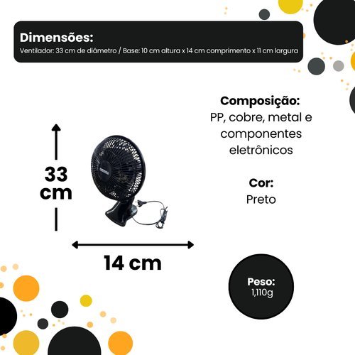Ventilador Portátil Mesa 127/220V Potente Compacto Silencioso Oscilante Econômico