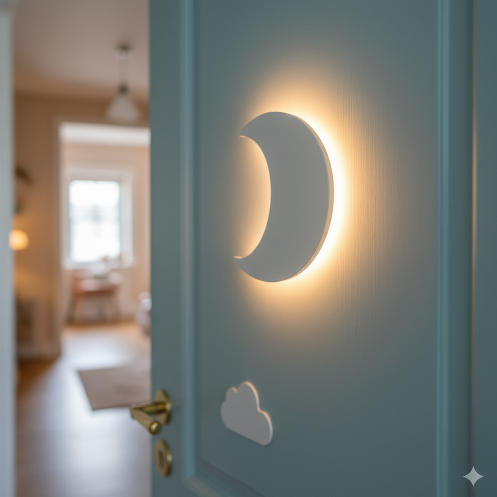 Lua Com Led Luminaria Sem Fio Decoração Quarto De Bebe  Decoração Quarto De Bebe E Porta