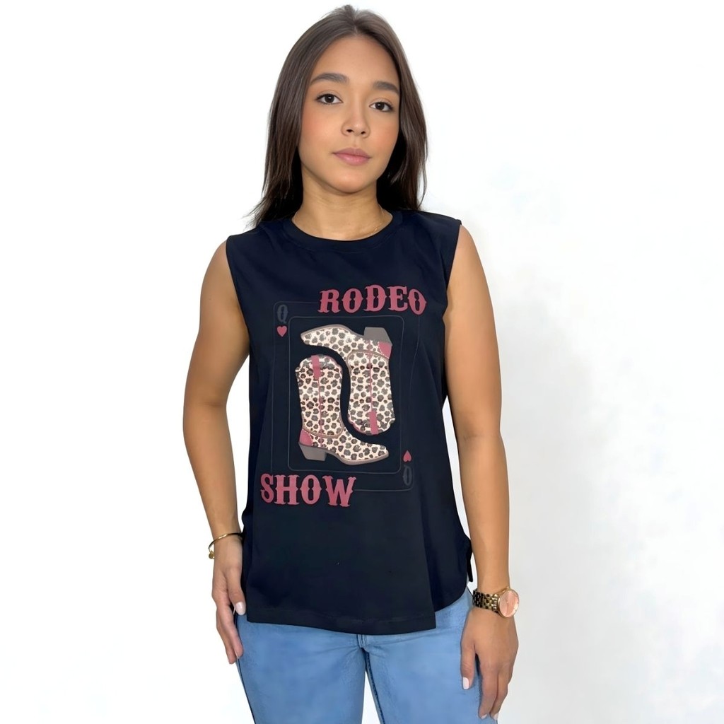 Tshirt Miss Country Regata Botas Onça Rodeo Premium Colectt