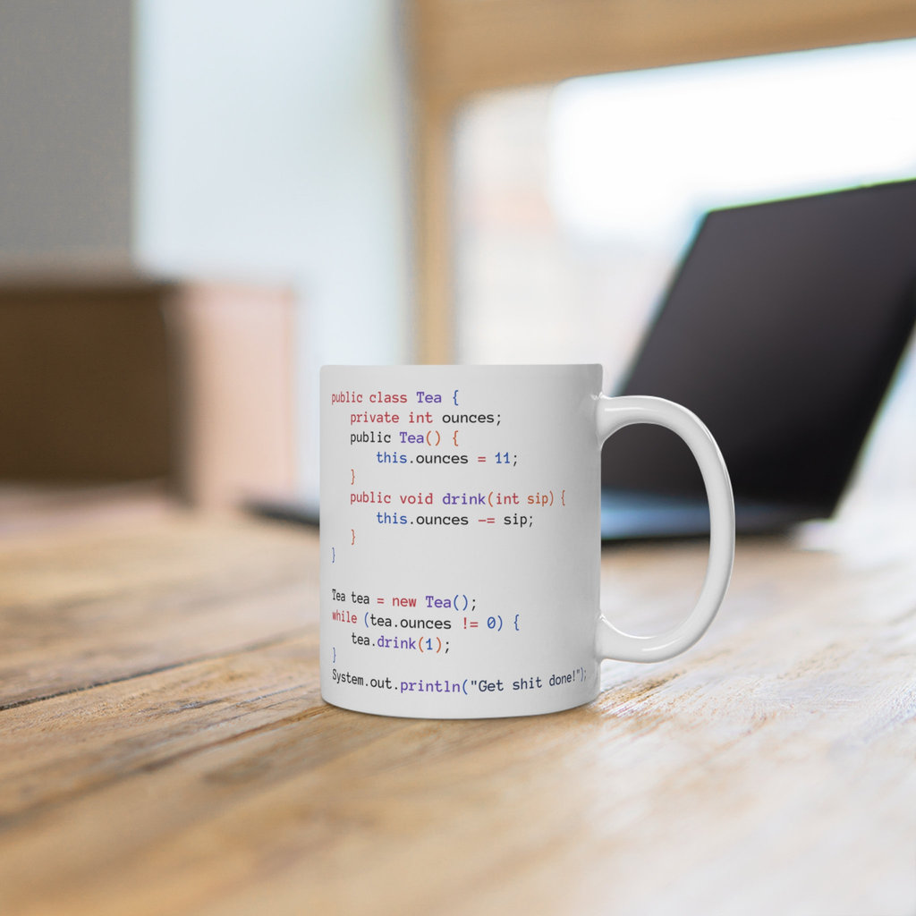 JAVA programador chá chá processo copo criativo codificação presente cerâmica caneca copo presente