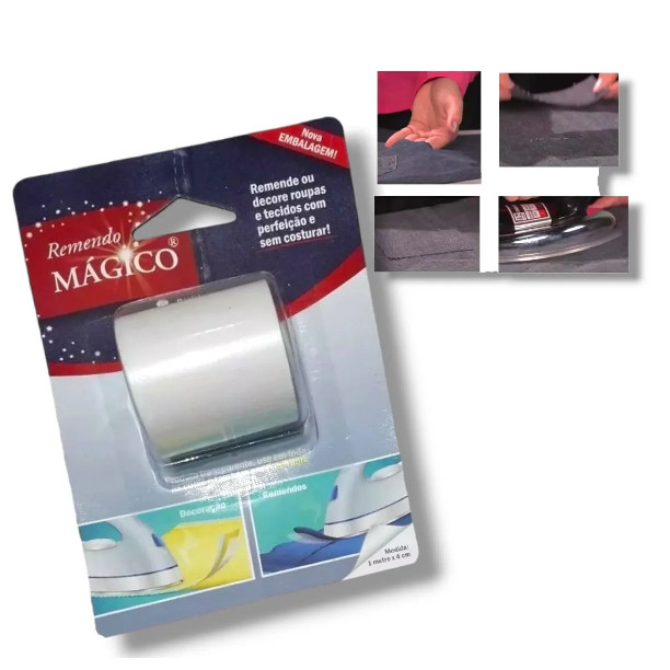 Remendo Mágico Termo Colante 1m x 4cm (Roupas / Tecidos / Vestidos / Toalhas / Outros)