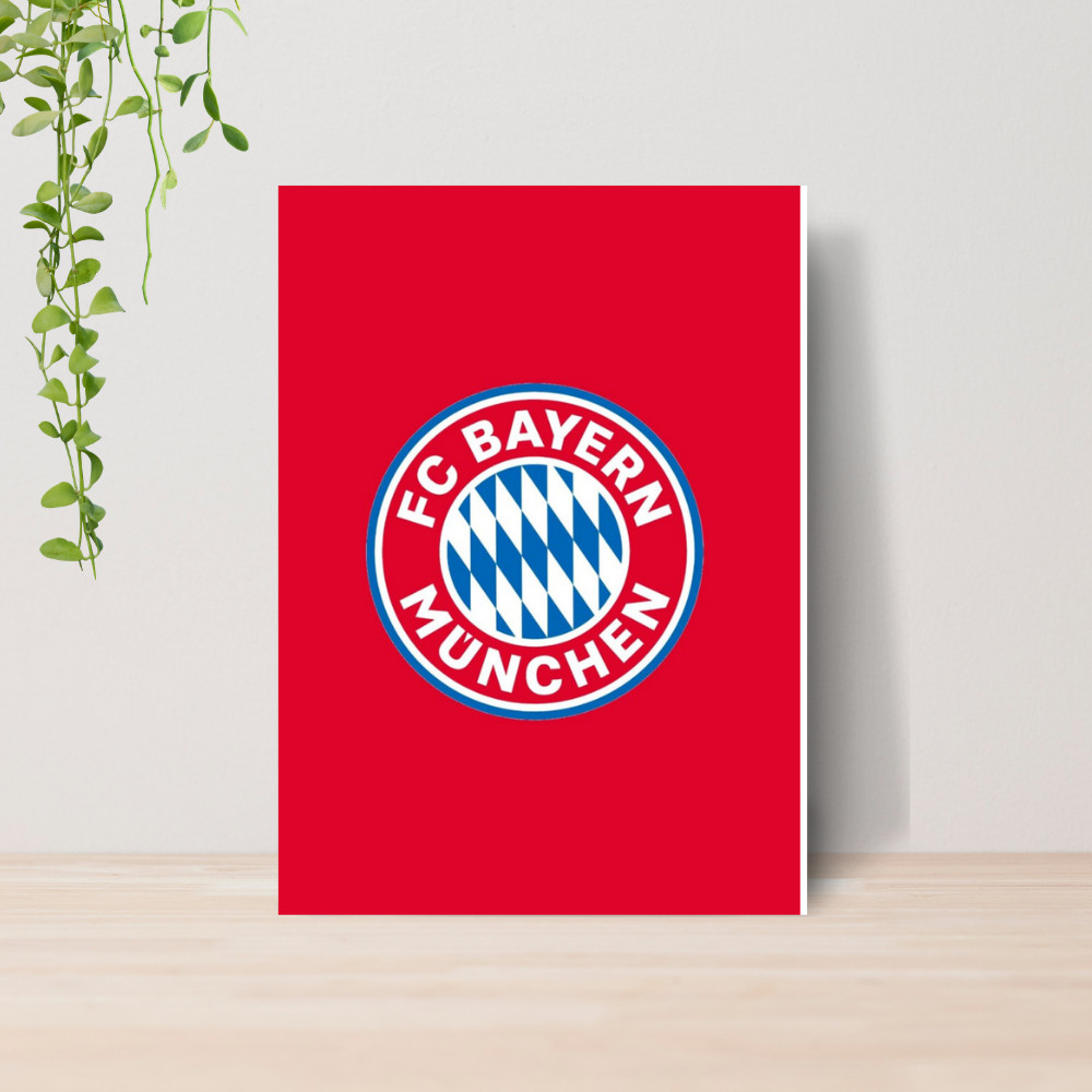 Quadro Decorativo Bayern De Munique Futebol Escudo Time 01 | Placa 20x28 Poster Decoração Quarto Sala