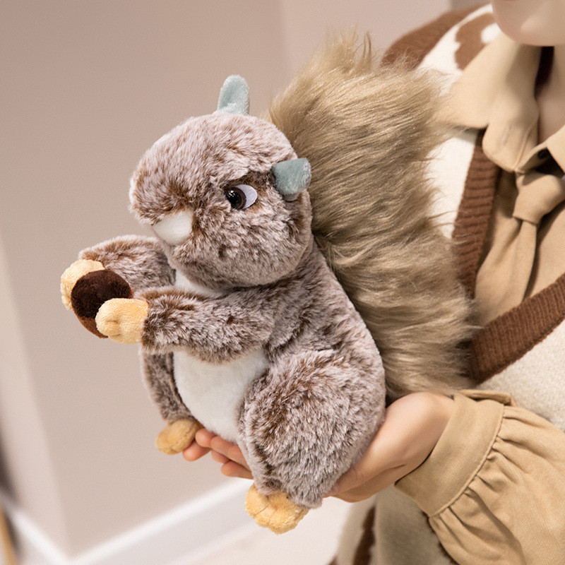 Simulação Fofa Esquilo Hamster Brinquedo De Pelúcia Realista Pequeno Animal Boneca Máquina De Garra Presente Para Crianç
